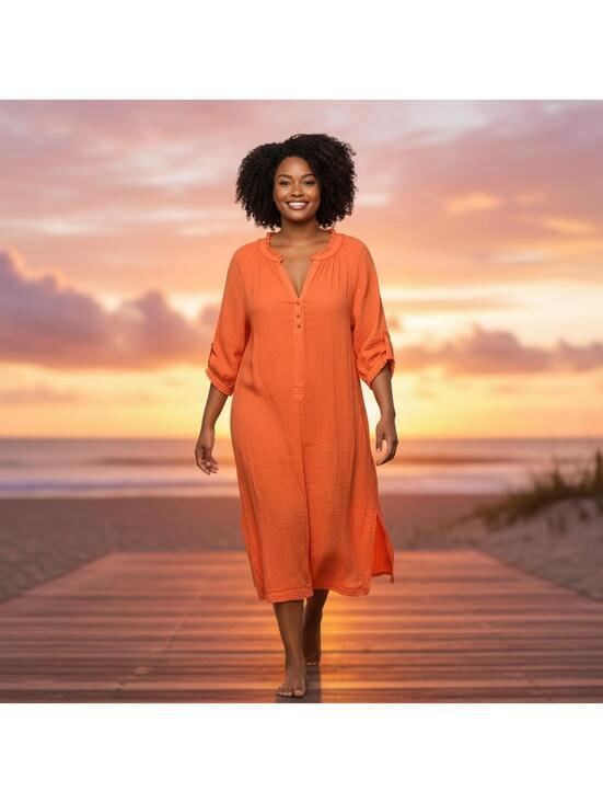 Dresses & Skirts - NWT - Ocean and Main Gauze Dress 2X